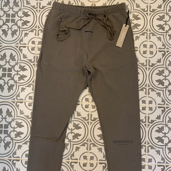 Fear Of God Essentials Charcoal Gray Sweatpants - Medium